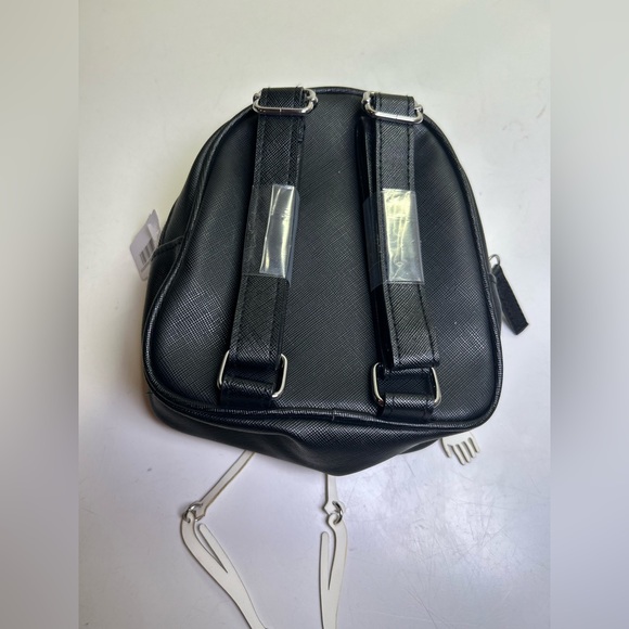 Glow-in-the-Dark Skeleton Mini Backpack Faux Leather Gothic Bag - Picture 3 of 9